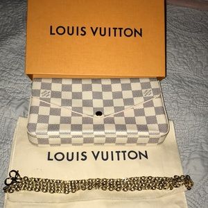 Louis Vuitton Felicie Damier Azur Canvass